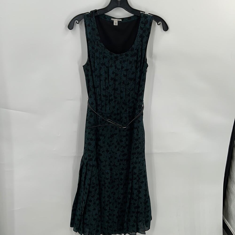 Halogen Women's Teal & Black Print Maxi Sleeveless Dress Size 2